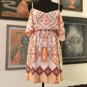 Off the shoulder "Jacelyn" dress by Pixley.